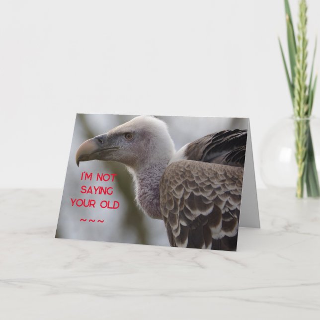 CARTE D'ANNIVERSAIRE VULTURE (Devant)