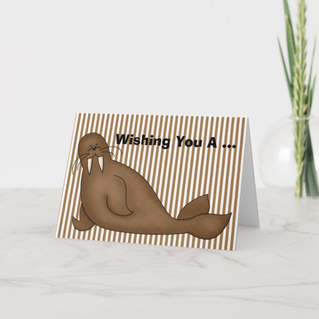 Carte d'anniversaire Walrus (Devant)
