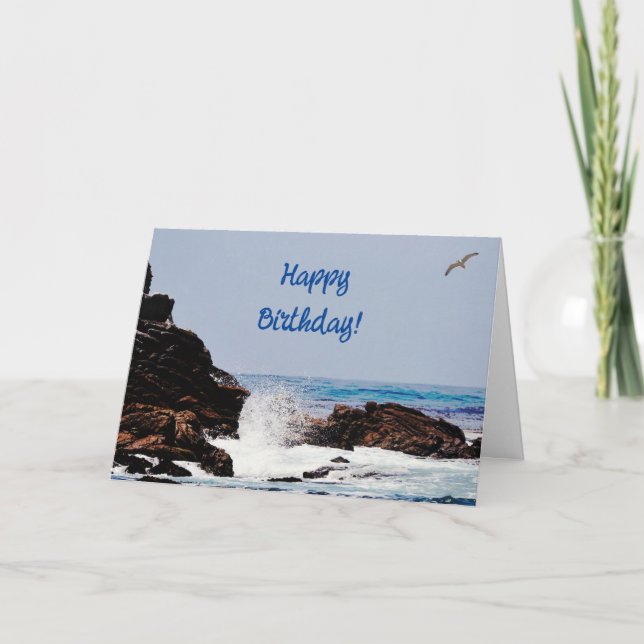 Carte d'anniversaire Wave Ocean Splash Art (Devant)