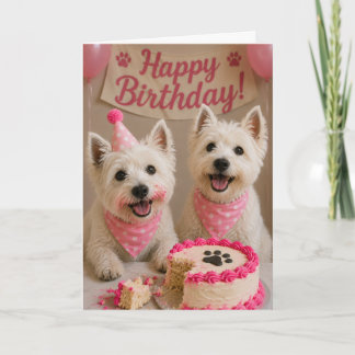 Carte d'anniversaire Westie Joyeux Anniversaire