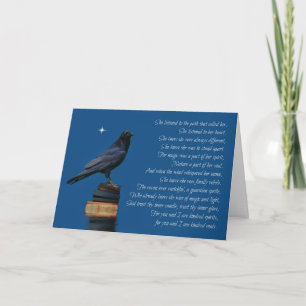 Carte d'anniversaire Wicca Inspirée Magie Corbeau 