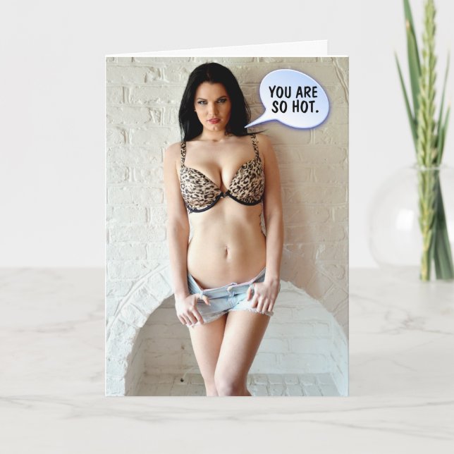 CARTE D'ANNIVERSAIRE WILD BIKINI GIRL (Devant)