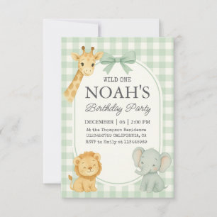 Carte d'anniversaire Wild One Safari