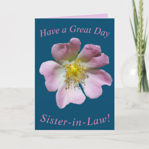 Carte d'anniversaire Wild Rose pour belle-soeur