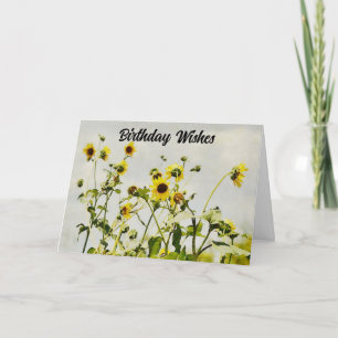 Carte d'anniversaire Wild Sunflower Art
