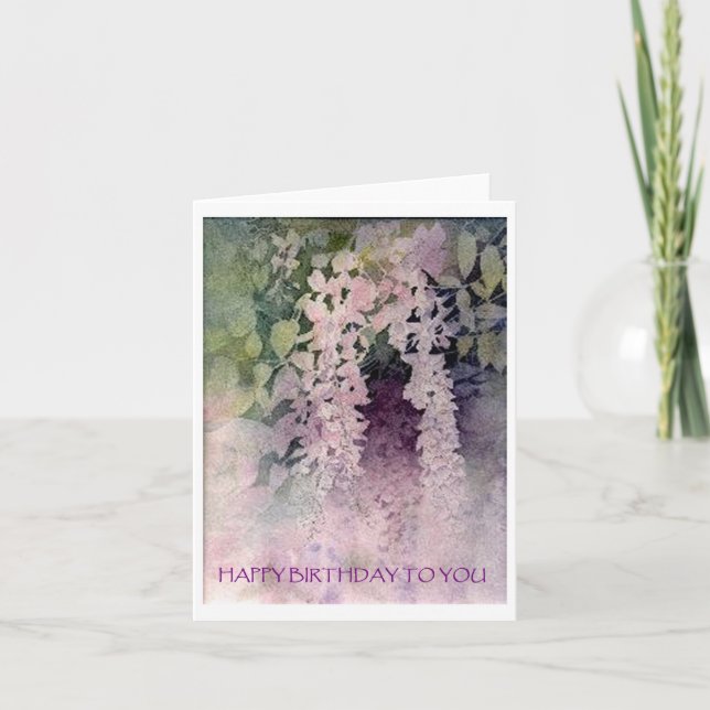 Carte d'anniversaire Wisteria (Devant)