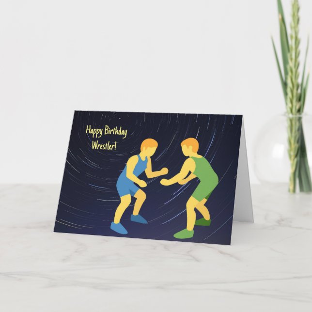 CARTE D'ANNIVERSAIRE WRESTLER (Devant)