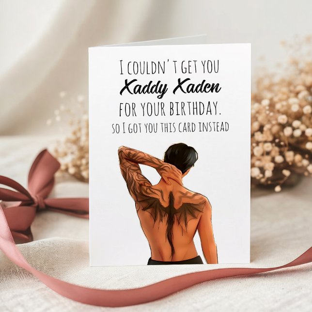 Carte d'anniversaire Xaddy Xaden personnalisée (Créateur téléchargé)