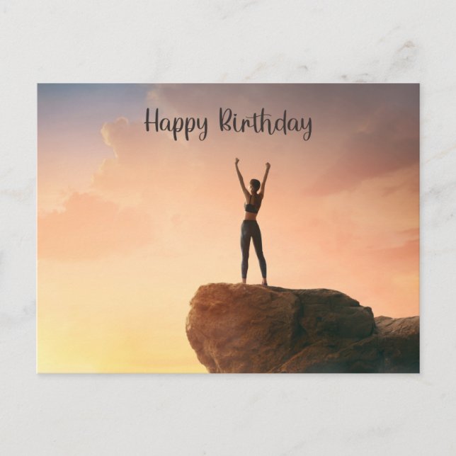 Carte d'anniversaire Yoga Joie (Devant)
