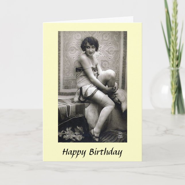 Carte d'anniversaire - Young Lady, années 1920 (Devant)