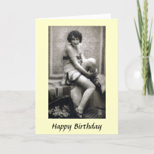 Carte d'anniversaire - Young Lady, années 1920