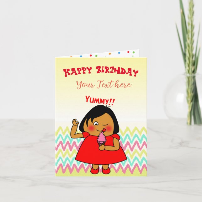 Carte d'anniversaire - Yummy (Devant)