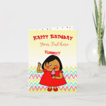 Carte d'anniversaire - Yummy