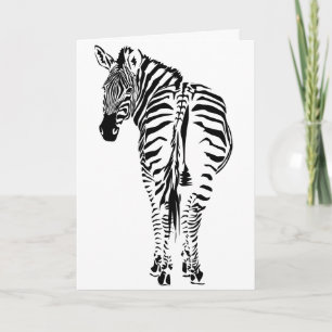 Carte d'anniversaire Zebra