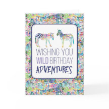 Carte d'anniversaire Zebra