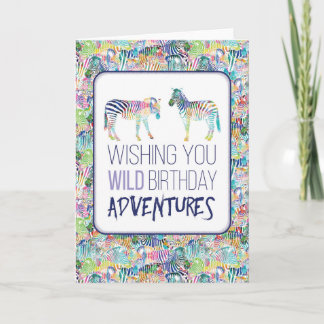 Carte d'anniversaire Zebra