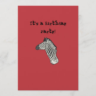 Carte d'anniversaire Zebra