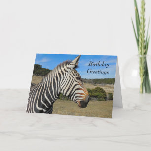 Carte d'anniversaire Zebra Portrait de Hartmann