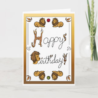 Carte d'anniversaire Zodiac Leo