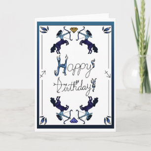 Carte d'anniversaire Zodiaque Sagittaire