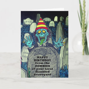 Carte d'anniversaire ZOMBIE Déplaisante