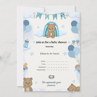 Carte d'annonce de bébé élégante et plate pour Bab