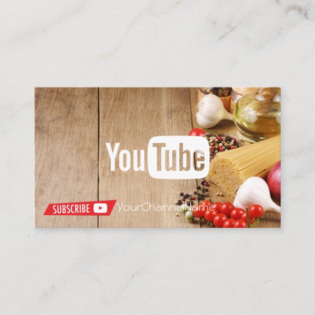 Carte d'annonce de canal de cuisine (Devant)