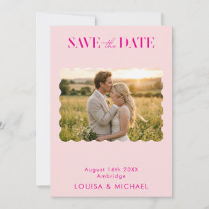 Carte d'annonce de date de sauvegarde de photo élé