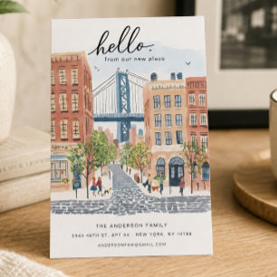 Carte d'annonce de déménagement à Brooklyn
