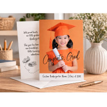 Carte d'annonce de fin de maternelle avec photo