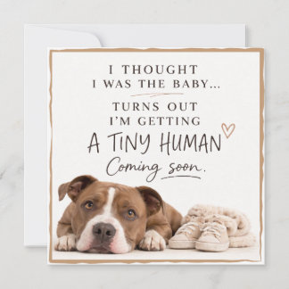 Carte d'annonce de grossesse de chien