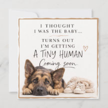 Carte d'annonce de grossesse de chien