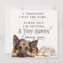 Carte d'annonce de grossesse de chien