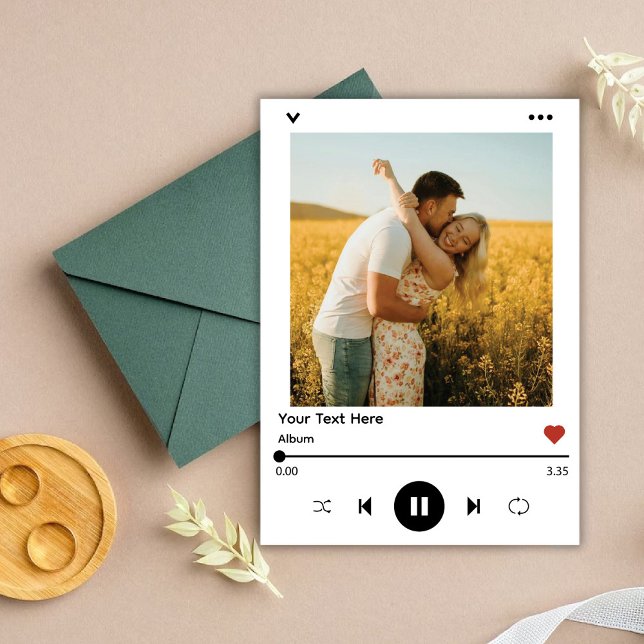 Carte d'annonce de grossesse photo d'album de chan (Song Album Photo Pregnancy Announcement Card)