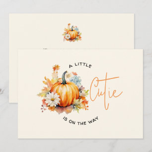 Carte d'annonce de grossesse Pumpkin Cutie