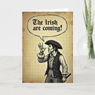 Carte d'annonce de l'arrivée des Irlandais