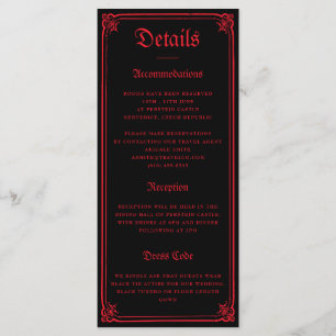 Carte d'annonce de mariage au château gothique noi