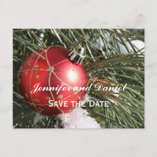 Carte d'annonce de mariage de décembre