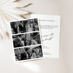 Carte d'annonce de mariage moderne We Got Married