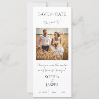 Carte d'annonce de mariage "Sauvez la date"