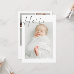 Carte d'annonce de naissance bébé minimaliste