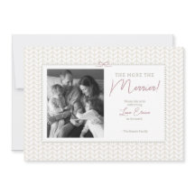 Carte d'annonce de naissance photo de Noël Cozy 5x