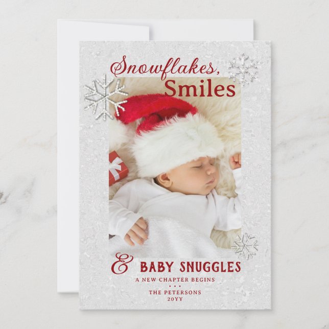 Carte d'annonce de naissance pour bébé pour les fê (Devant)