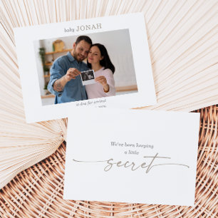 Carte d'annonce de photo de bébé à l'échographie m