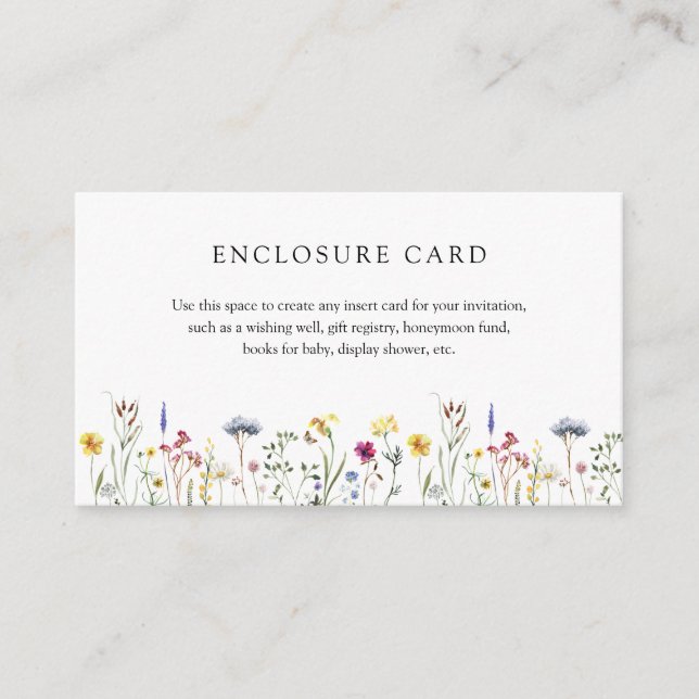 Carte d'annonce de Prairie Fleurie (Devant)