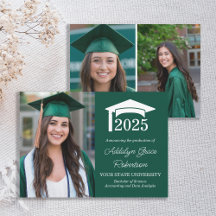 Carte d'annonce de remise de diplôme Green College