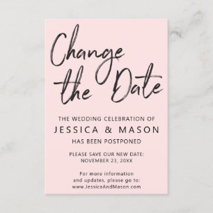 Carte d'annonce de report de mariage