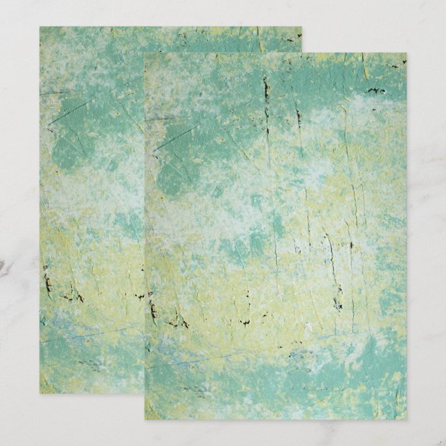 Carte d'annonce d'invitation plate de couleur unie (Devant / Derrière)