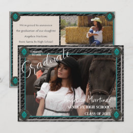 Carte d'annonce plate de photo de cowgirl de style