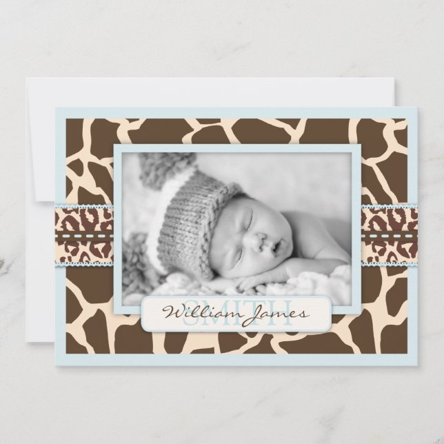 Carte d'annonce Safari Boy (Devant)